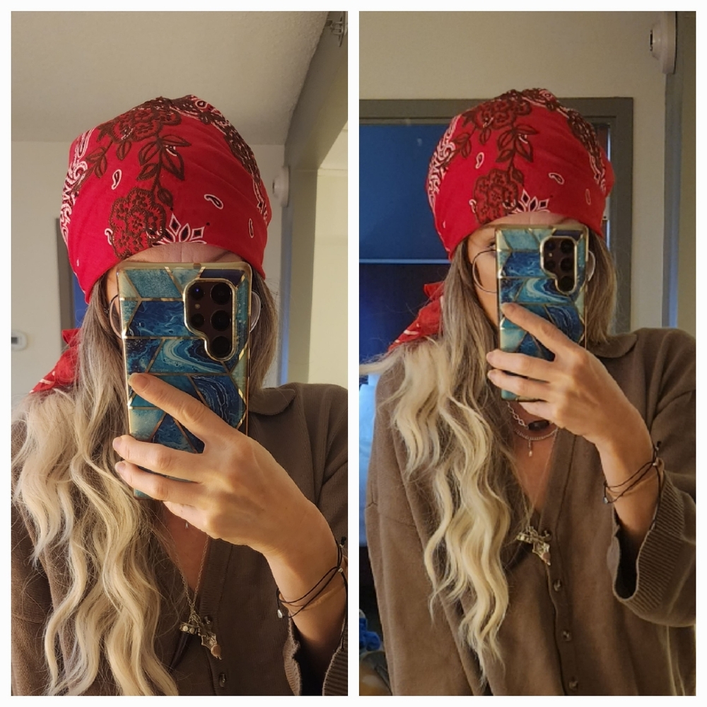 Free People X Tricia Fix X Yellowstone Embroidered Paisley Bandana Scarf NWT